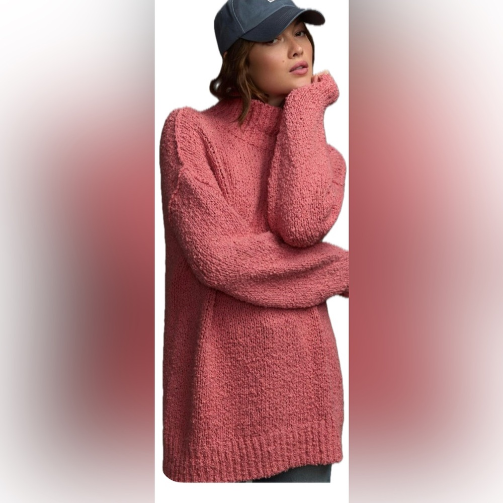 Anthropologie turtle neck sweater. Salmon colored.NWT